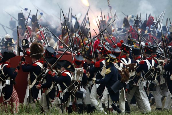 Reconstitution de la bataille de Waterloo, le 19 juin 2015