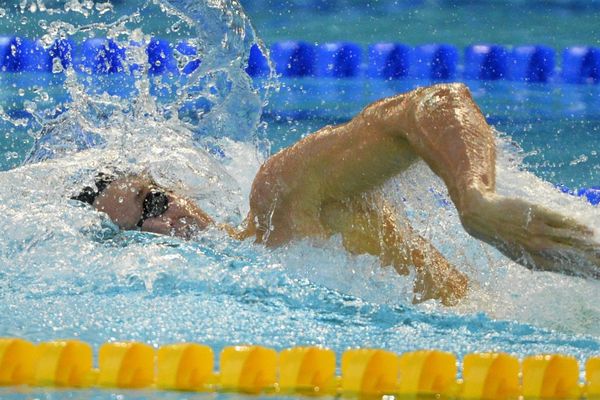 Yannick Agnel vainqueur du 200 m. Photo : Maxppp