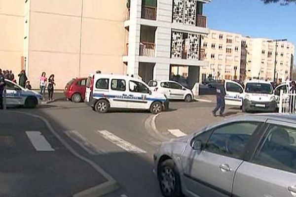 Les échauffourées ont duré une heure et demi dans le quartier Vernet-Salanque à Perpignan - 11 mars 2015.