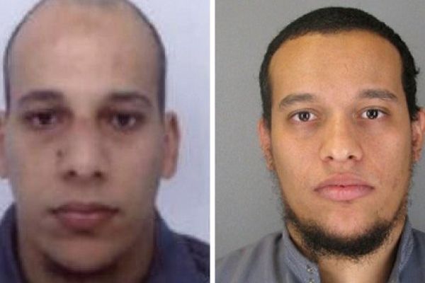 les frères, Chérif et Saïd Kouachi, les deux suspects dans l'attentat contre Charlie Hebdo