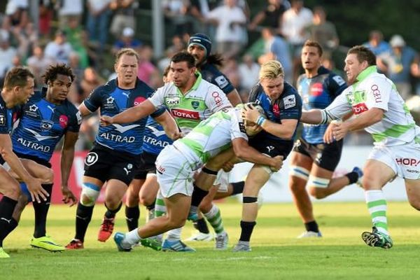 La rencontre entre Pau et Montpellier s'est soldée par un échec pour le MHR. 29 août 2015.