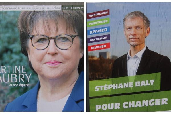 Martine Aubry (PS) et Stéphane Baly (EELV) n'ont pas réussi à s'accorder et s'affronteront au second tour des municipales.