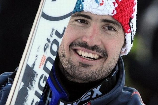 Jean-Baptiste Grange à Flachau en Autriche, le 23 janvier 2011, année de son titre mondial. 