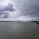 Grisaille sur le Pont de Normandie ce JEUDI.