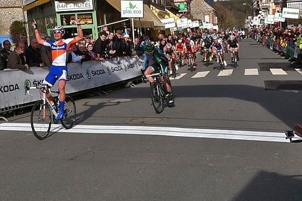 Rick Zabel vainqueur de la 5ème étape du Tour de Normandie 2013 à Bagnoles de l'Orne