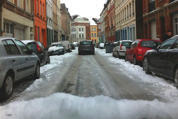 Dans les rues de Lille, ce mercredi matin. 