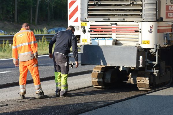 Illustration, chantier routier