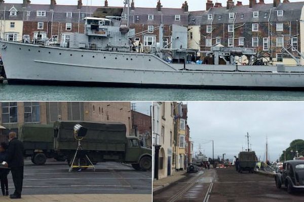 Le tournage de "Dunkirk" mercredi et jeudi dernier à Weymouth, en Angleterre.