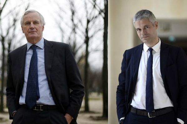 Qui de Michel Barnier (à gauche) ou Laurent Wauquiez (à droite) conduira la liste de la droite aux prochaines élections régionales de décembre 2015 ?