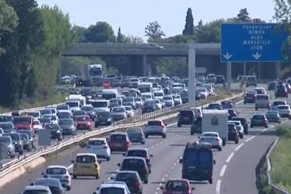 Circulation très dense sur l'A9