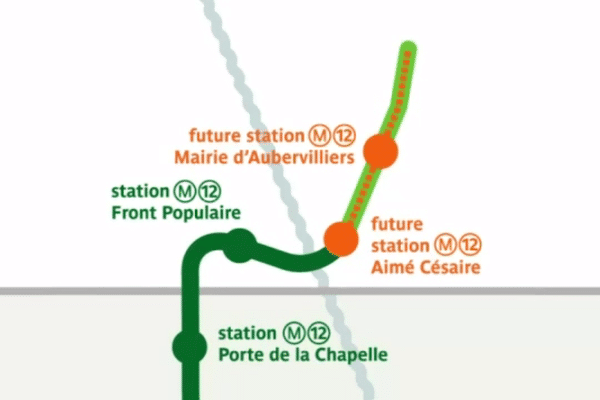 Le prolongement de la ligne 12 jusqu'à Aubervilliers (Seine-Saint-Denis) avec deux stations devait être achevé fin 2017.