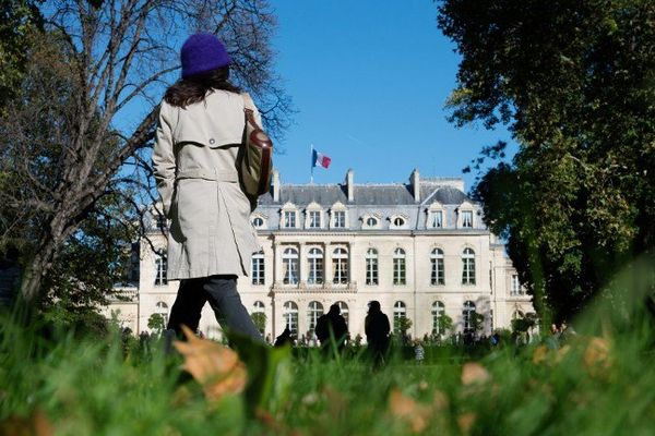 Les jardins de l'Elysée.