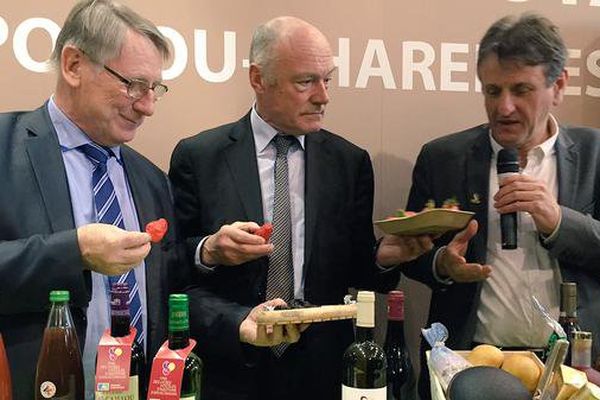 Les trois présidents de région, ensemble, au Salon de l'Agriculture 2015.