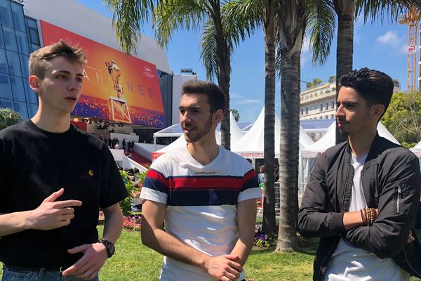 Leur première fois à Cannes (de gauche à droite)  : Maxime Roedel (22 ans), Thomas Andrzeczyk (20 ans) et Florian Lidin (20 ans), fondateurs de l'agence Pictural Things