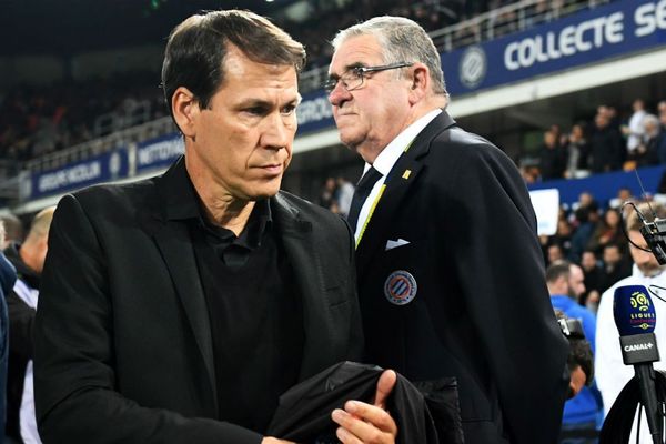 Rudi Garcia très en colère après la défaite de ses joueurs face à Montpellier.