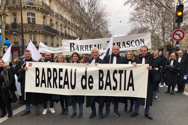 Une délégation de professionnels de la justice s'est rendue à Paris pour se joindre à la mobilisation nationale contre la réforme de la justice.