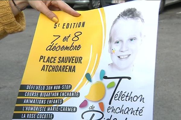 Affiche du Téléthon de la Mobilisation pour Timothée à Bidart.