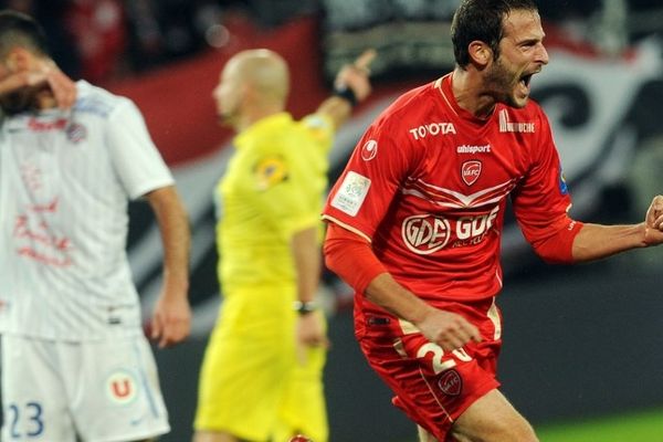 Grégory Pujol, attaquant du VAFC, face à Montpellier le 17 novembre dernier. 