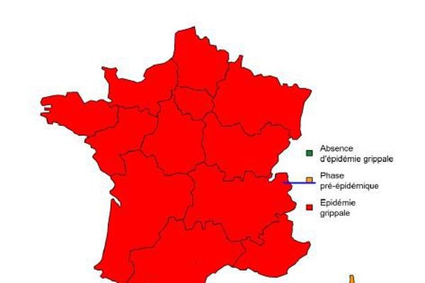 La grippe atteint désormais toutes les régions de France