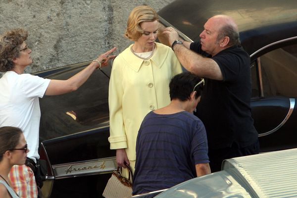 Nicole Kidman, lors du tournage, à Menton, en octobre 2012