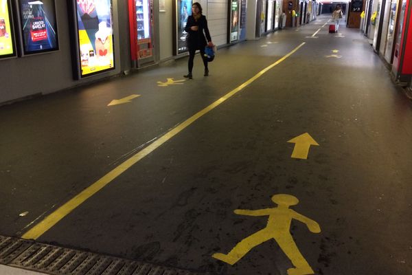 Dans le souterrain de la gare de Nantes