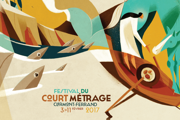 L'affiche officielle du 39ème Festival International du Court Métrage de Clermont-Ferrand.