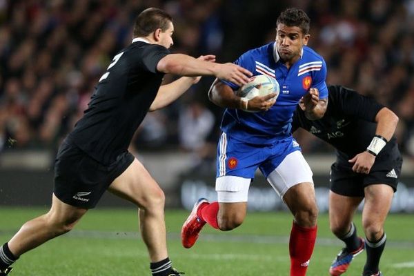 Le 3/4 centre de l'ASM, Wesley Fofana, face aux All Blacks le 8 juin 2013