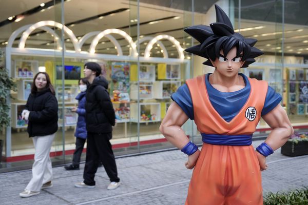 Statue de Sangoku à Tokyo le 8 mars 2024