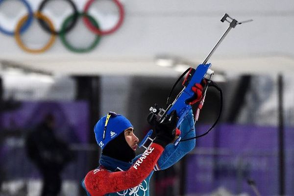 Le Catalan Martin Fourcade à l'entraînement, le 7 février 2018.