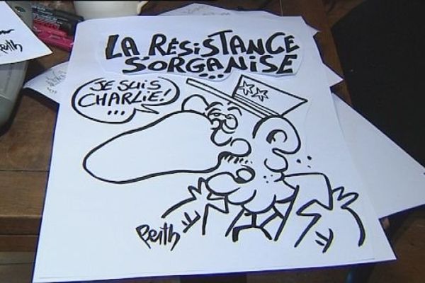 Un dessin de Berth réalisé après les attentats de Paris