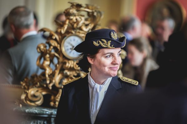 Catherine Séguin à la préfecture de l'Oise le 26 avril 2024.