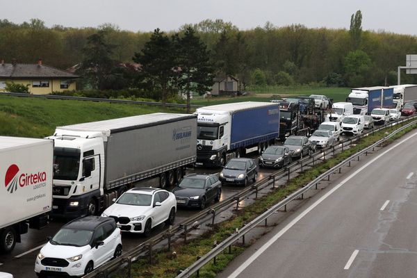 Des embouteillages importants vont être provoqués par le mouvement social des transporteurs en Alsace, le 7 octobre 2024.