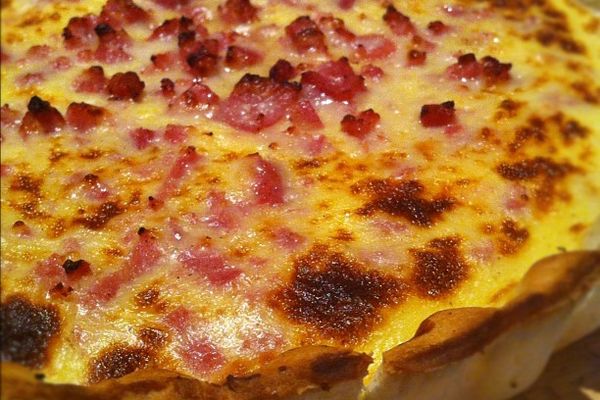 Rien que des lardons dans la quiche lorraine.