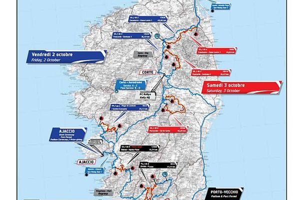 tour de corse kilometres