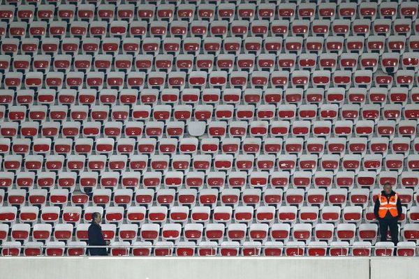 Au Stade Allainz de Nice le 4 avril après l'action des 300 supporters.