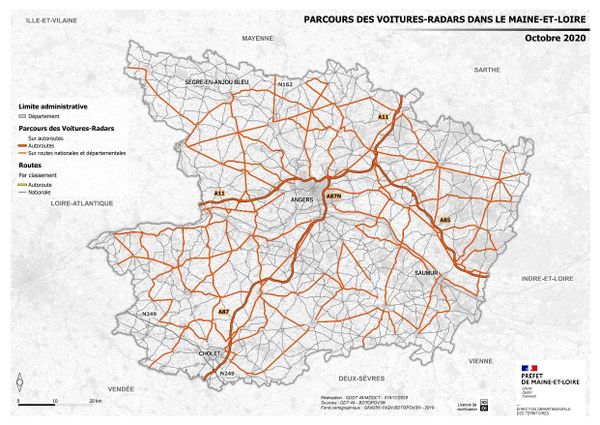 Maine Et Loire Des Voitures Radars Sur Les Routes Du Departement En Decembre