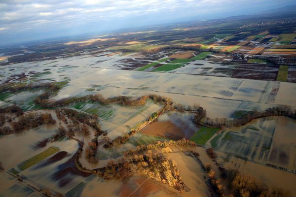 En janvier 2018, l'Ill avait quitté son lit débordant sur la plaine d'Alsace