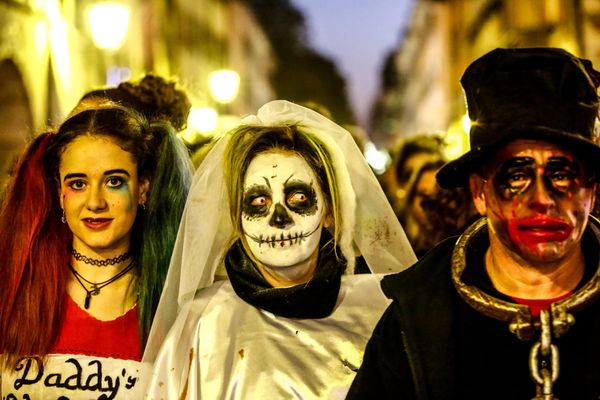 La "zombie walk" du 31 octobre à Annecy, en 2016.