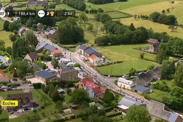 Le village d'Eccles dans l'Avesnois a eu droit à quelques secondes de gloire sur France télévisions ce lundi pour le passage du tour de France.