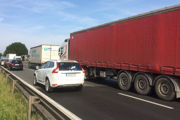 Photo prise sur l'A2 au niveau de l'aire "la sentinelle"