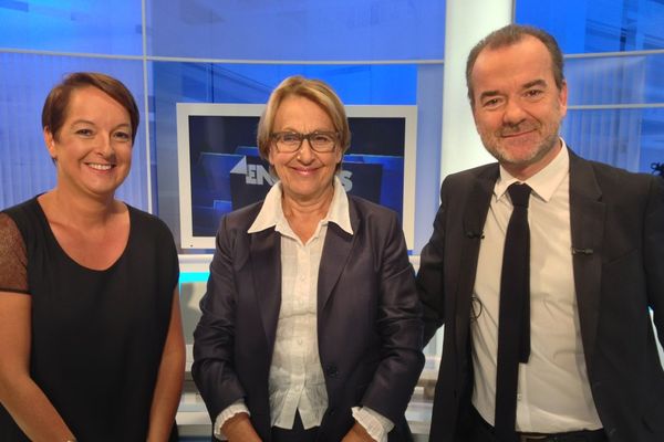 Marylise Lebranchu sur notre plateau avec Xavier Rolland et Christine Vilvoisin.