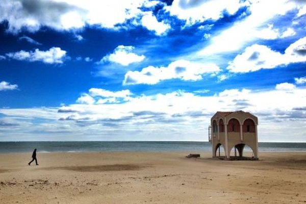 La plage de Port-La Nouvelle le 30 mars 2015