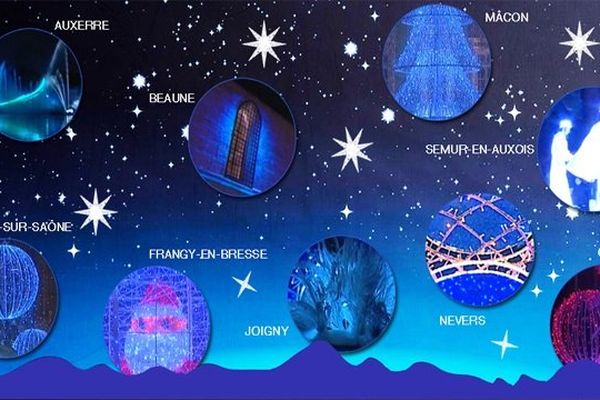 Une sélection des illuminations de fin d'année dans quelques villes bourguignonnes