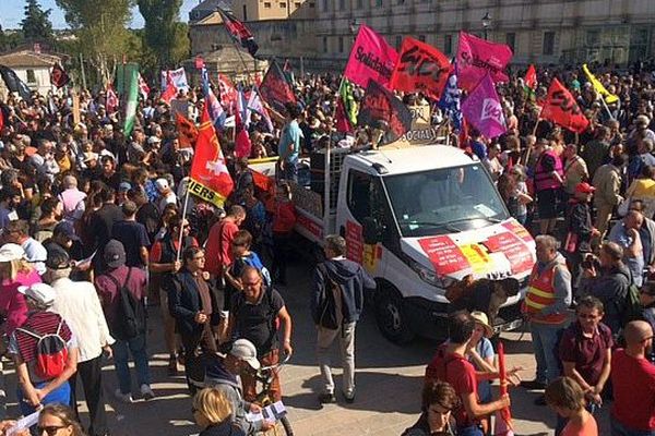 Montpellier - 2.500 personnes manifestent contre la réforme du Code du travail - 12 septembre 2017.