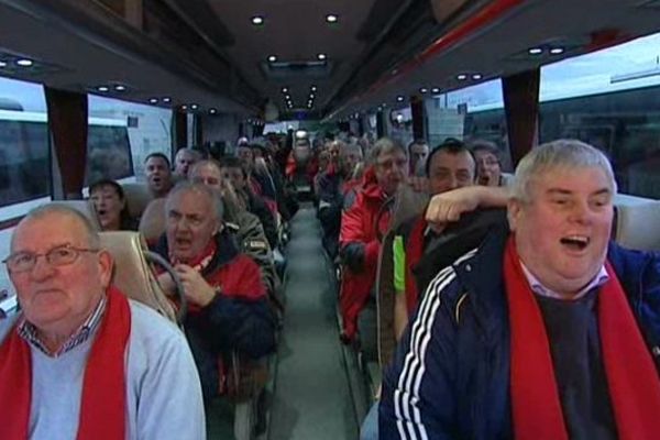 Des supporters irlandais du Munster à Clermont-Ferrand