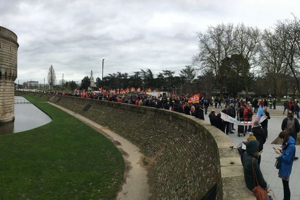 Nantes, jeudi 20 février, environ 1700 manifestants contre la réforme des retraites