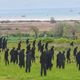 Patrimoine mondial de l'UNESCO. Les plages du Débarquement une nouvelle fois candidates (Photo archives 1.475 silhouettes en hommage aux soldats)