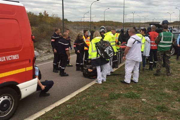 Exercice Attentat à l'aérodrome de Brive (Corrèze) le 13 novembre 2018