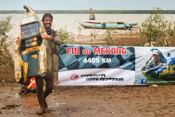 En 2014, Rémi Camus a descendu le tumultueux fleuve Mékong, à bord de son hydrospeed.