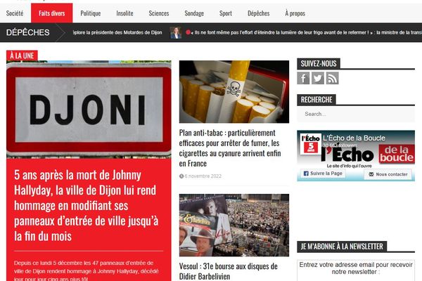 Le site internet l'Echo de la boucle.